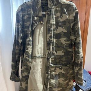 Lucky Brand long camo coat